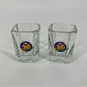 Vintage Joe’s Place Shot Glass Square Camel Cigarette Collectible RJRTC Set of 2
